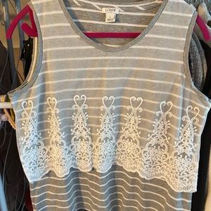 Jcrew Tank Top with lace detail
